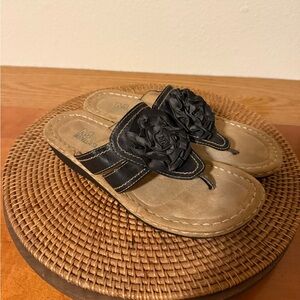 Modellista Black Floral Sandals